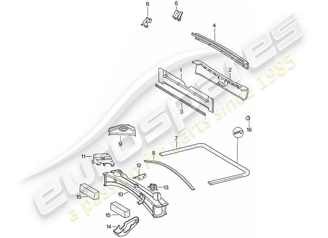 porsche 1977 (911) diagrama de piezas del marco