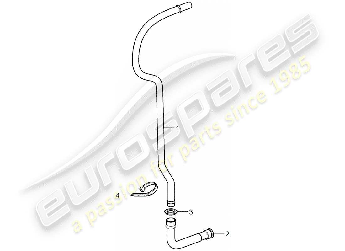 porsche 2008 (997-1 turbo / gt2) tubo de drenaje de agua diagrama de piezas