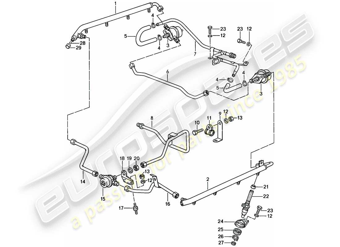 porsche 1986 (928) lh-jetronic - 3 - d - mj 1984>> diagrama de piezas