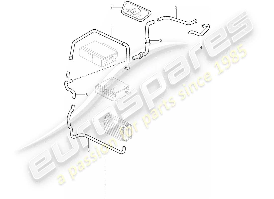 porsche 2008 (987 cayman) diagrama de piezas del compartimiento de equipaje