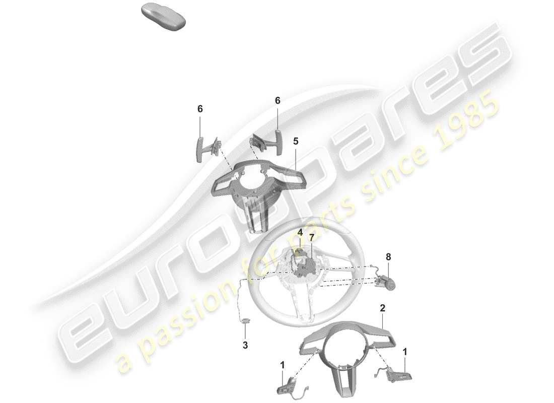 porsche 2019 (992-1) accesorios diagrama de piezas