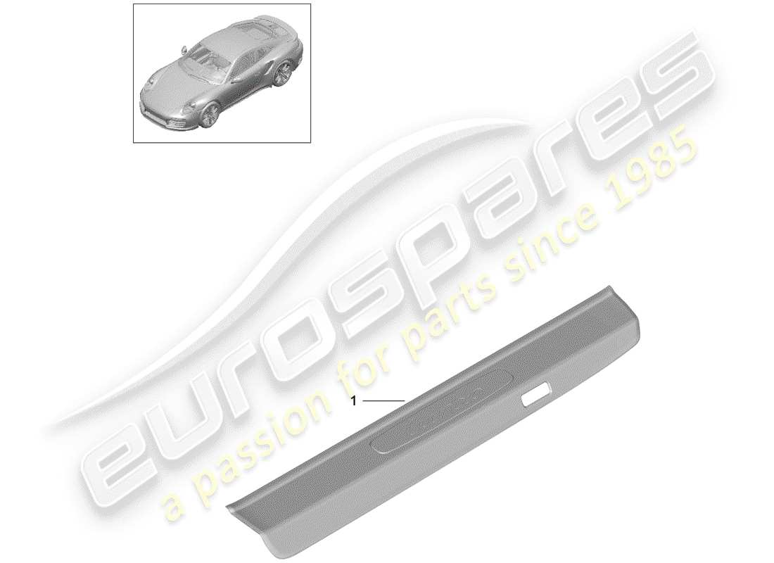 porsche 2016 (991-1 turbo) placa de protección - panel de umbral diagrama de piezas