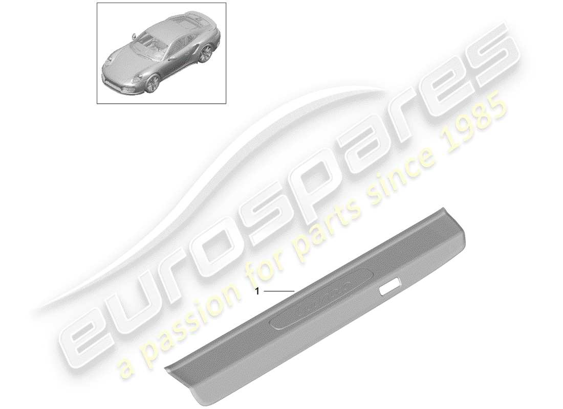 porsche 991 turbo (2016) placa de protección - panel de albergue diagrama de piezas