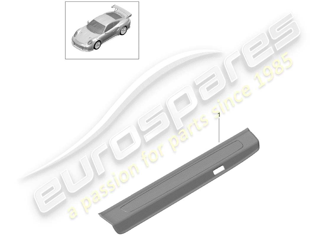 porsche 2016 (991-1 turbo) placa de protección - panel de umbral diagrama de piezas