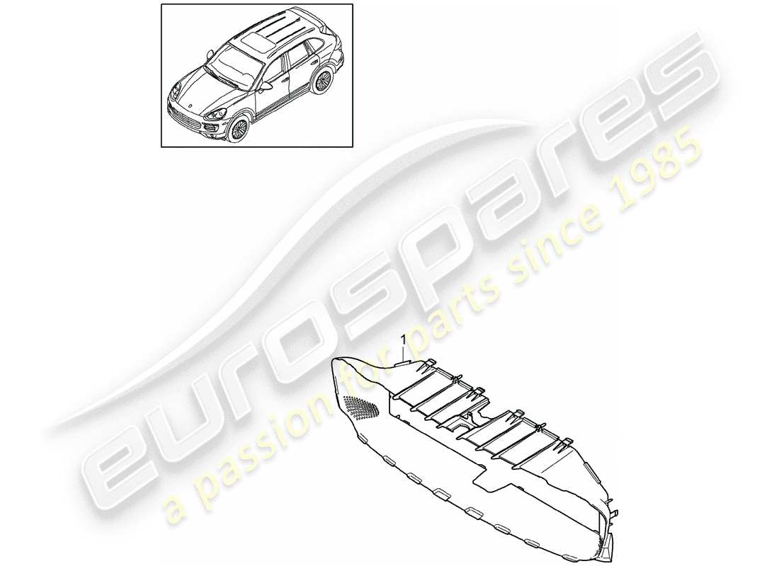 porsche 2012 (cayenne e2 92a) ducto de aire diagrama de piezas