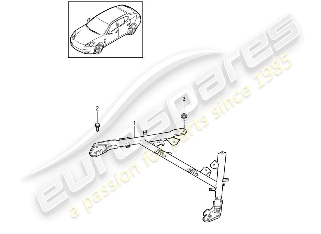 porsche 2010 (cayenne e1 9pa) puntal de domo diagrama de piezas