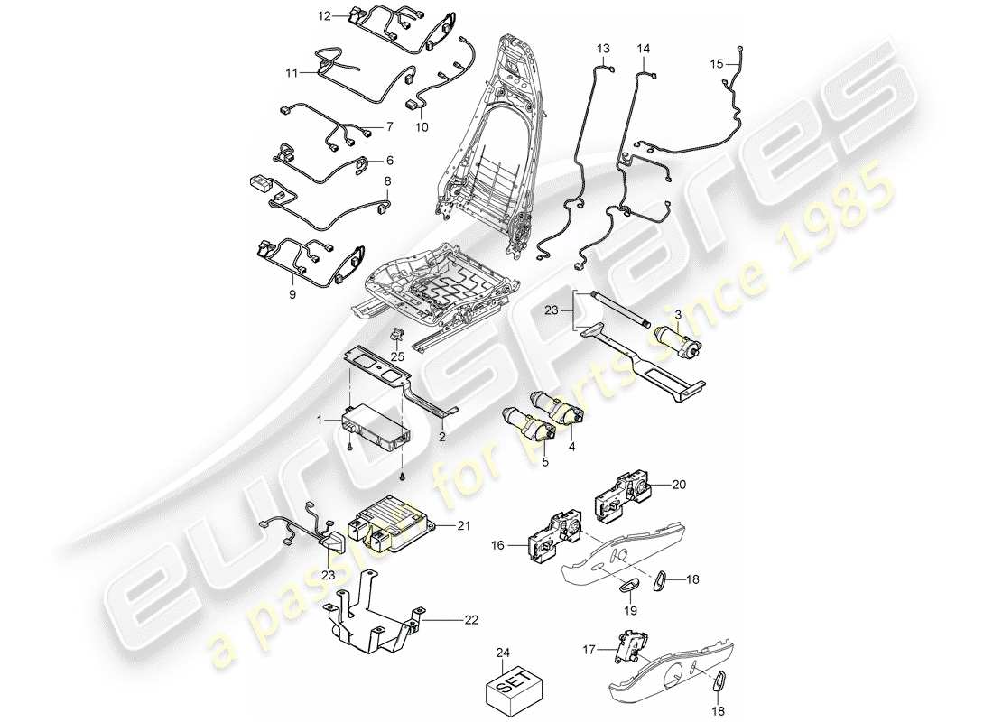 porsche 2009 (987 boxster) arneses de cableado diagrama de piezas