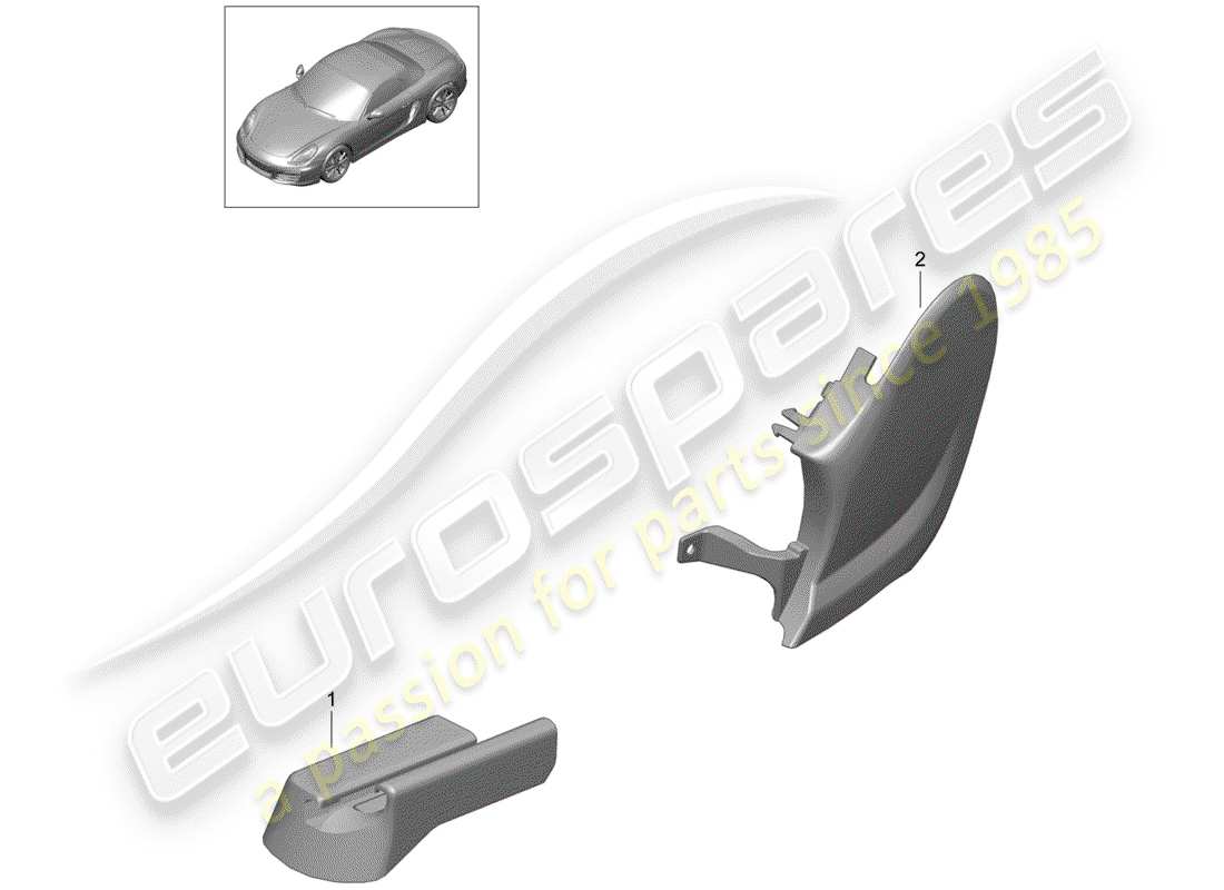 porsche 2016 (981 boxster) asiento deportivo plus diagrama de piezas