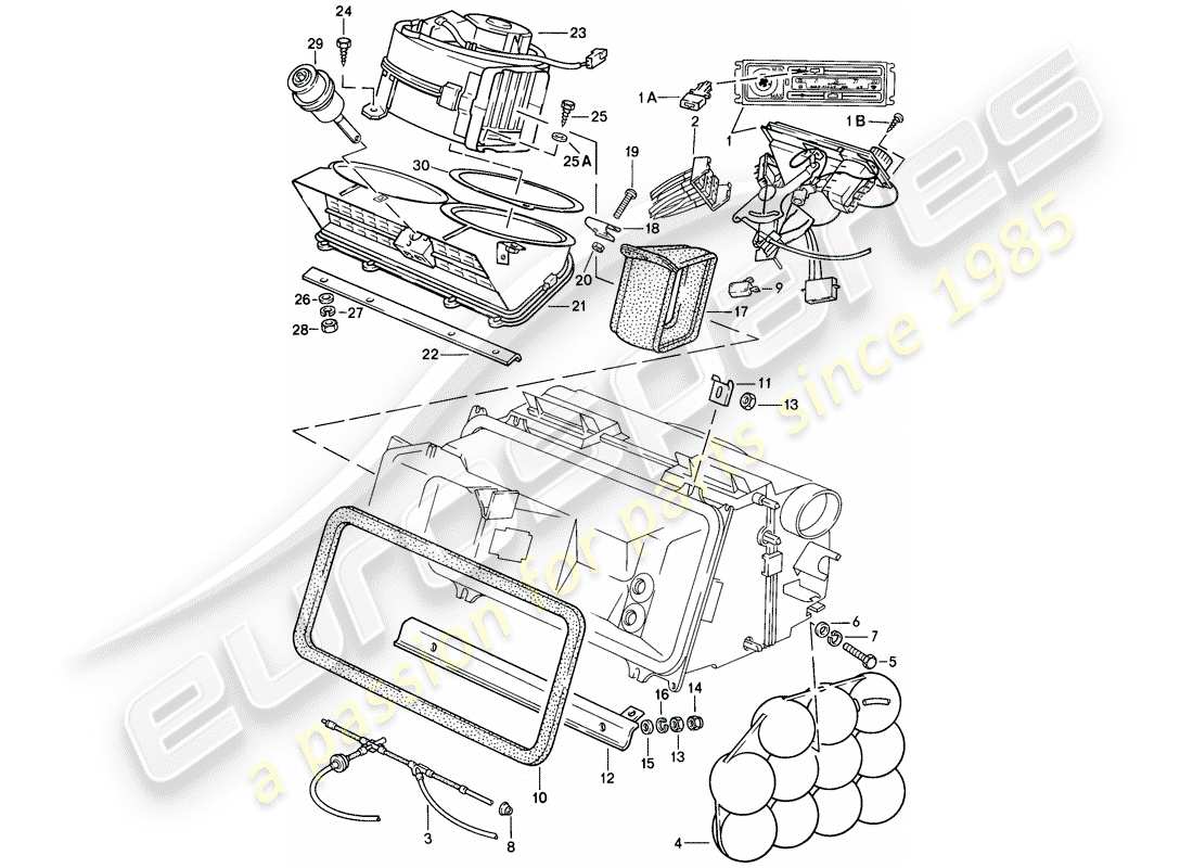 porsche 1981 (928) interruptor de control - líneas diagrama de piezas