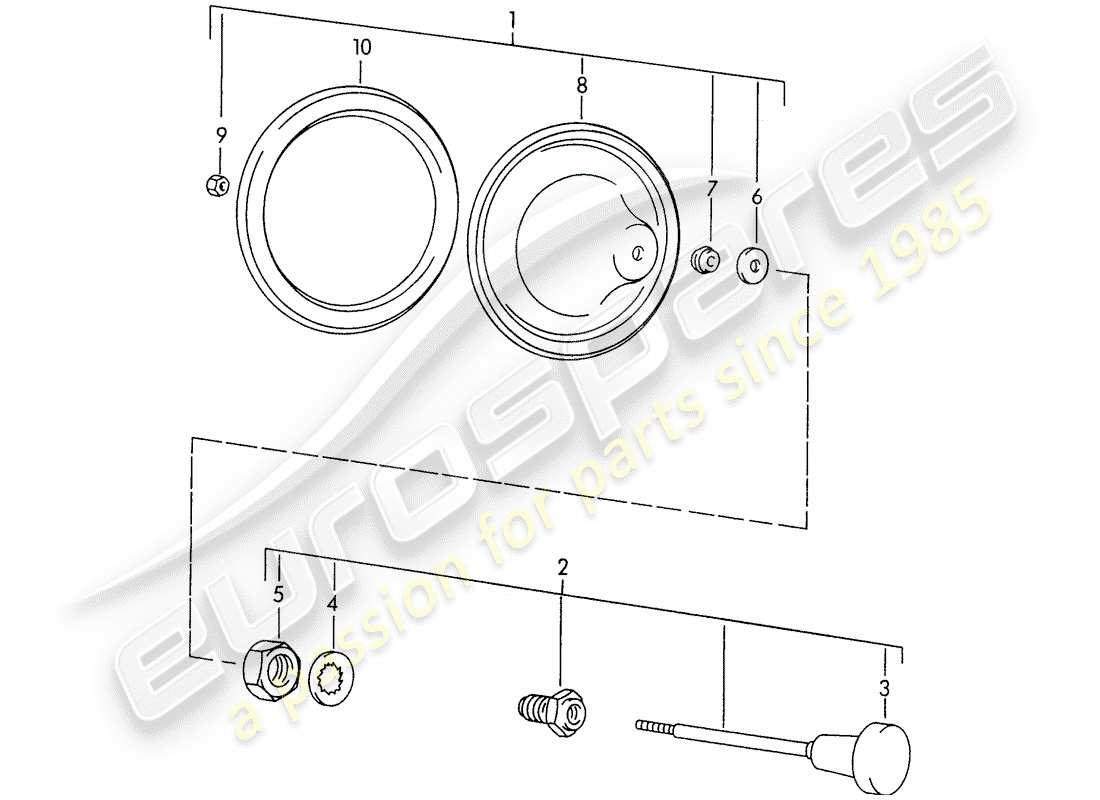 porsche 1956 (356/356a) valve diagrama de piezas