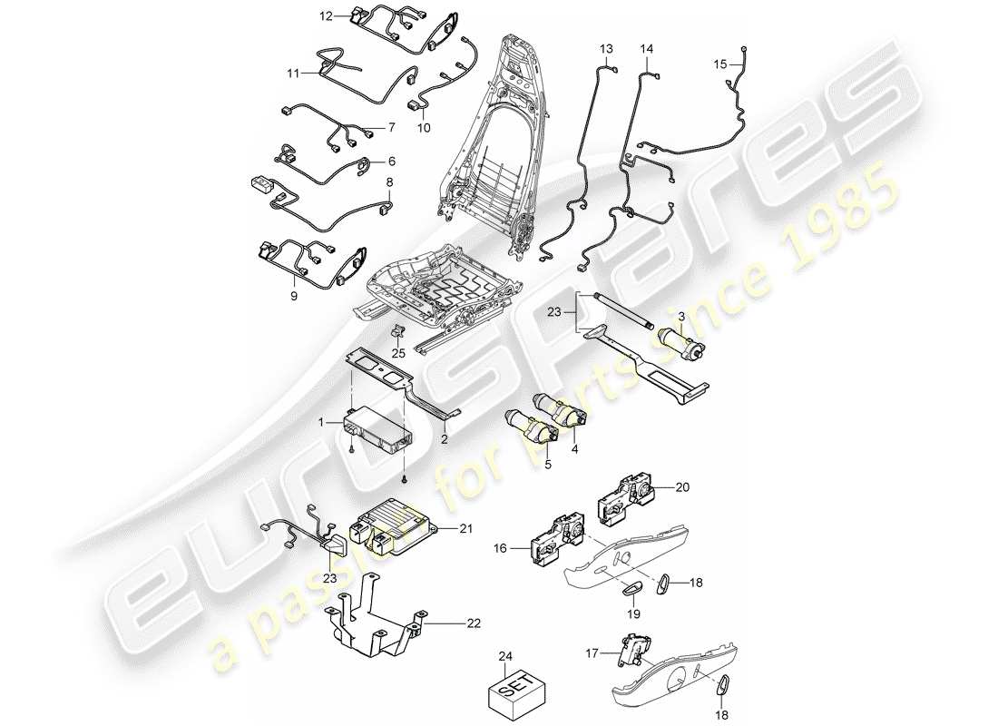 porsche 2011 (987 cayman) cableando arneses diagrama de piezas