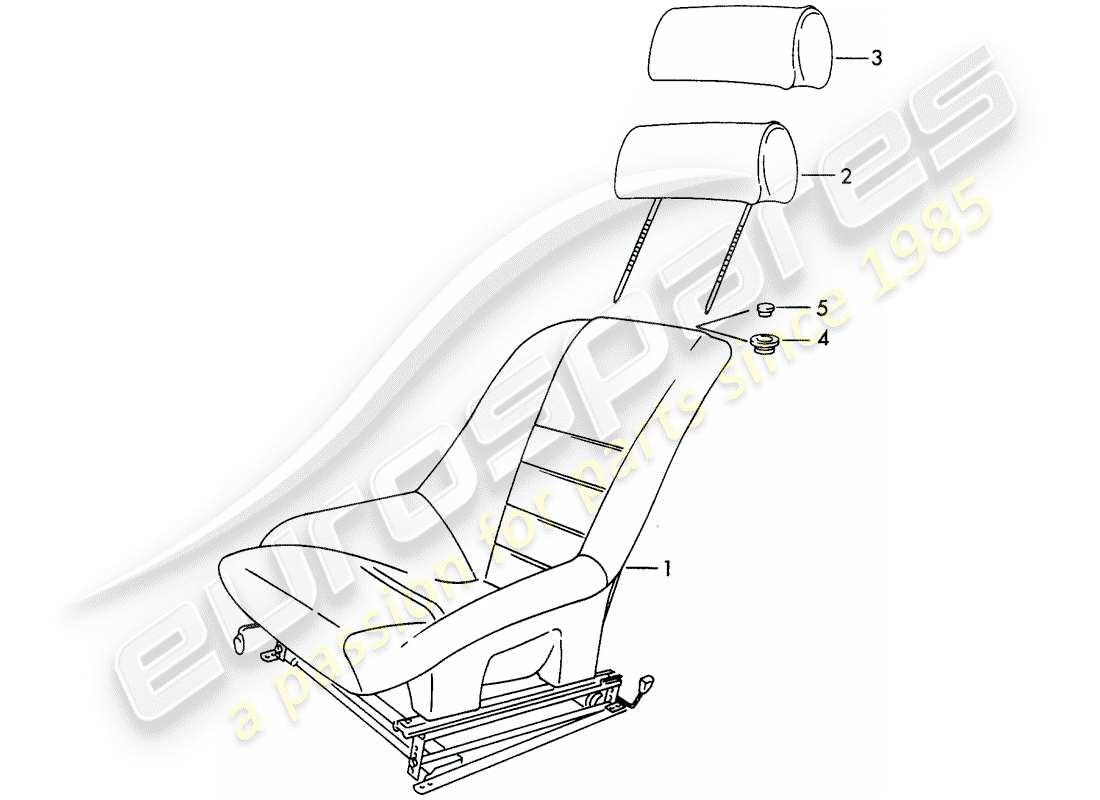 porsche 1966 (911/912) diagrama de piezas de seat