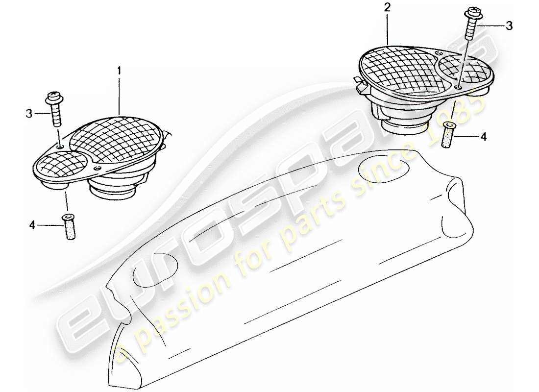 porsche 2004 (996 gt3) altoparlante diagrama de piezas