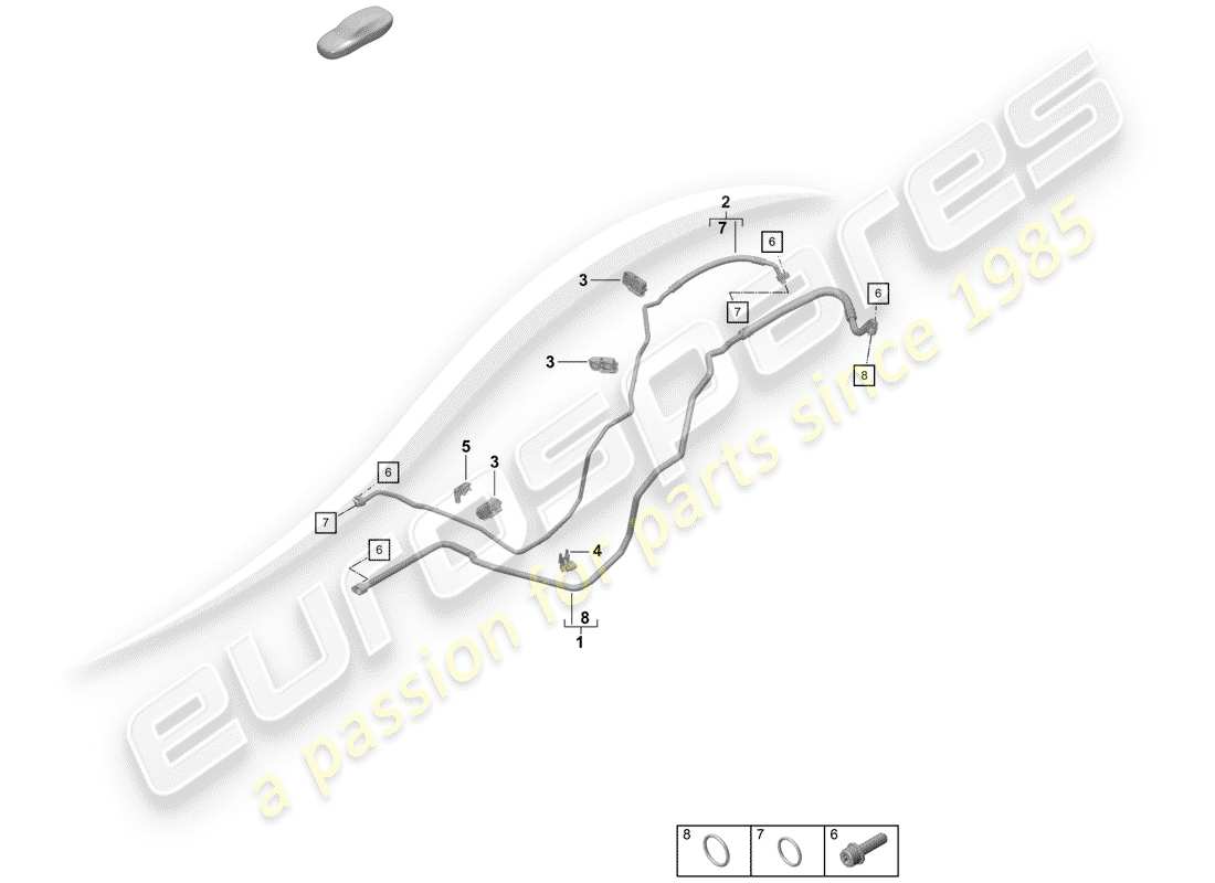 porsche 2020 (718 boxster spyder) aire acondicionado diagrama de piezas