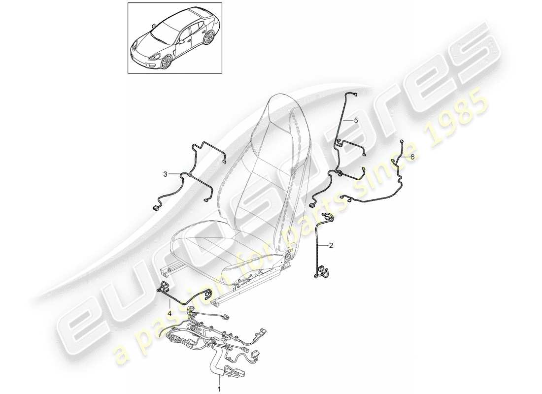 porsche 2015 (panamera 970) cableando arneses diagrama de piezas