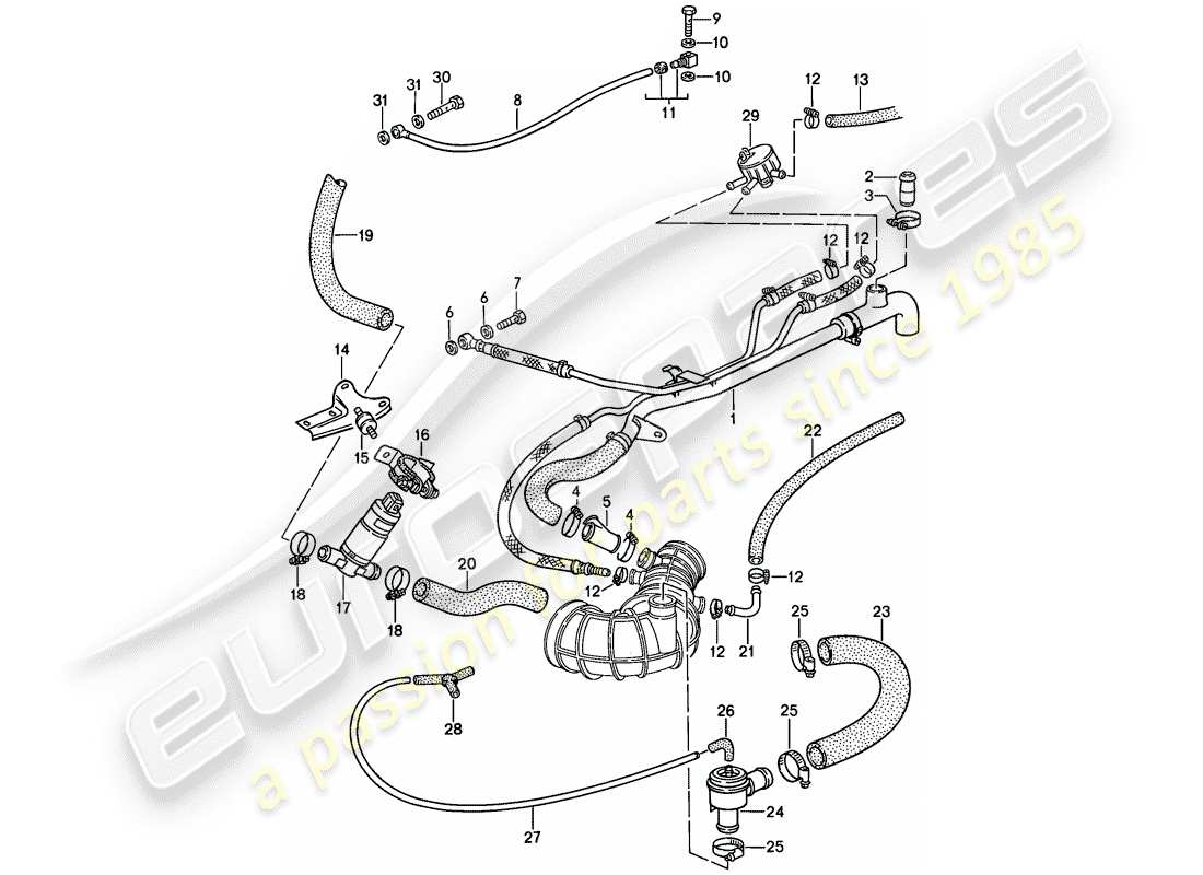 porsche 1986 (944) l-jetronic - 3 - d - mj 1988>> diagrama de piezas