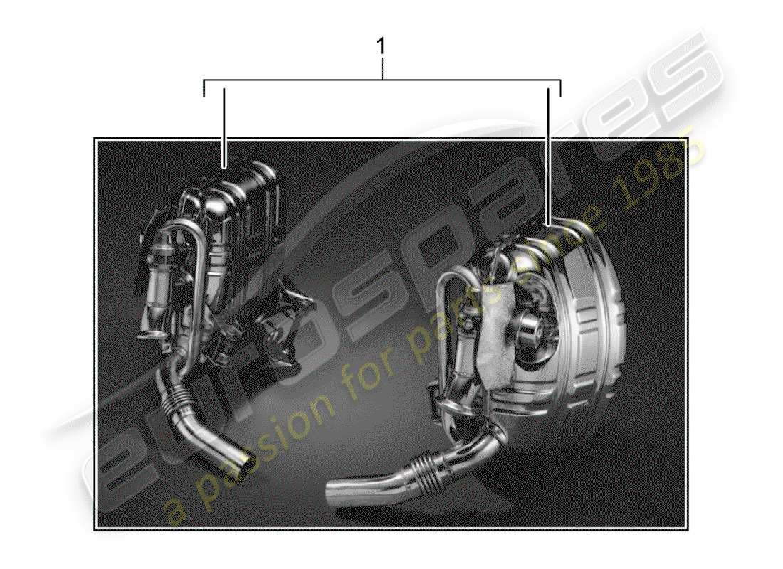 porsche 2004 (tequipment) sistema de escape diagrama de piezas