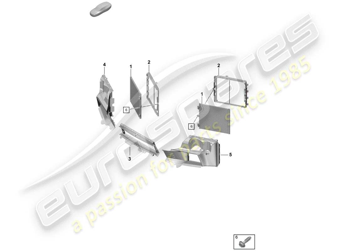 porsche boxster spyder (2020) condensador de aire acondicionado diagrama de piezas