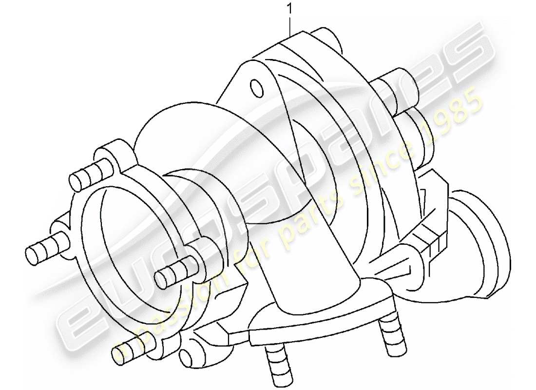 porsche replacement catalogue (1990) diagrama de piezas del turbocompresor de gas de escape