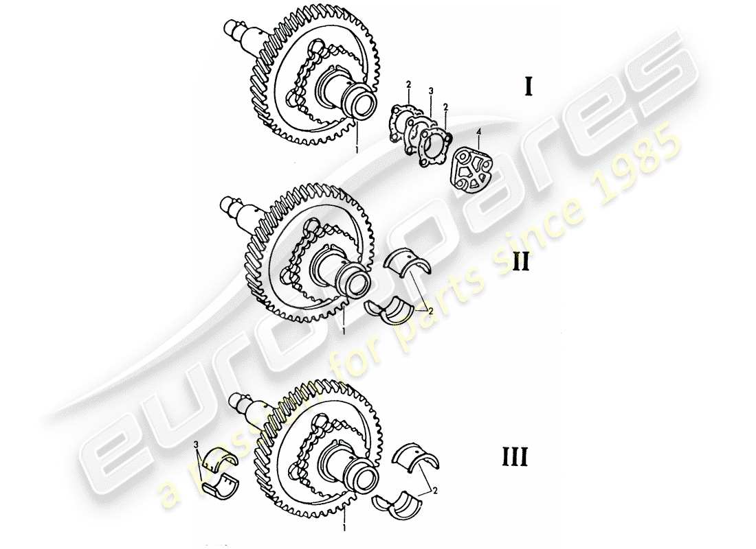 porsche 1966 (911/912) eje intermedio diagrama de piezas