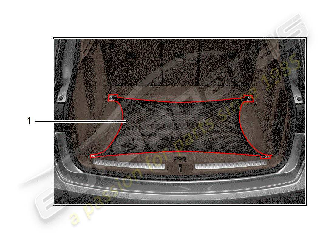 porsche 2020 (tequipment panamera) red de carga diagrama de piezas