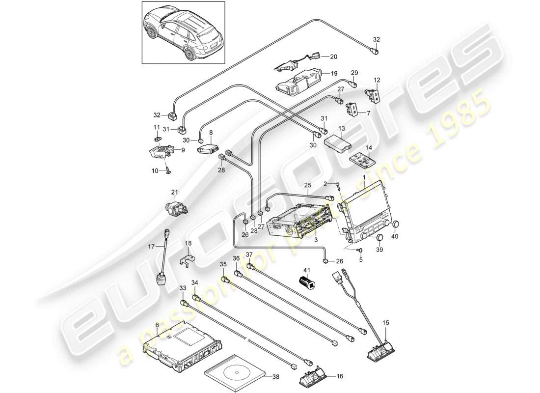 diagrama de pieza que contiene el número de pieza 95897108604