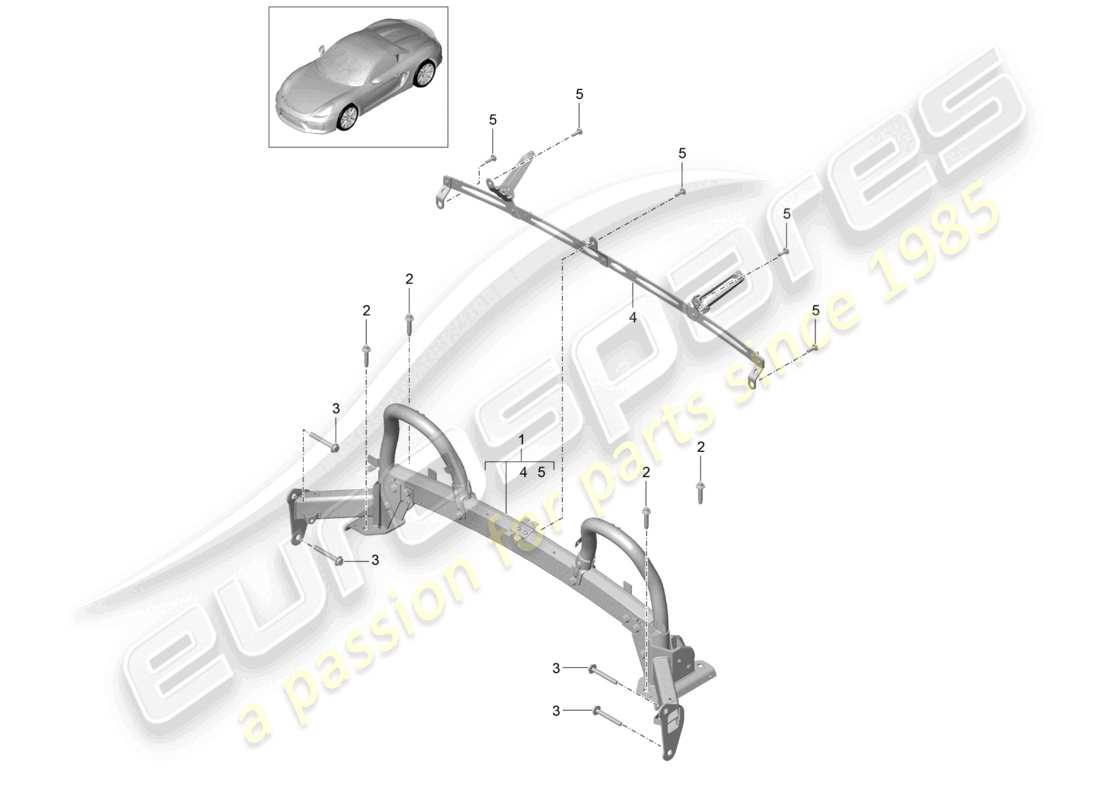 un diagrama de piezas del catálogo de piezas porsche 2016 (981 boxster spyder)