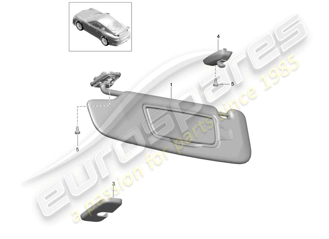 un diagrama de piezas del catálogo de piezas porsche 991