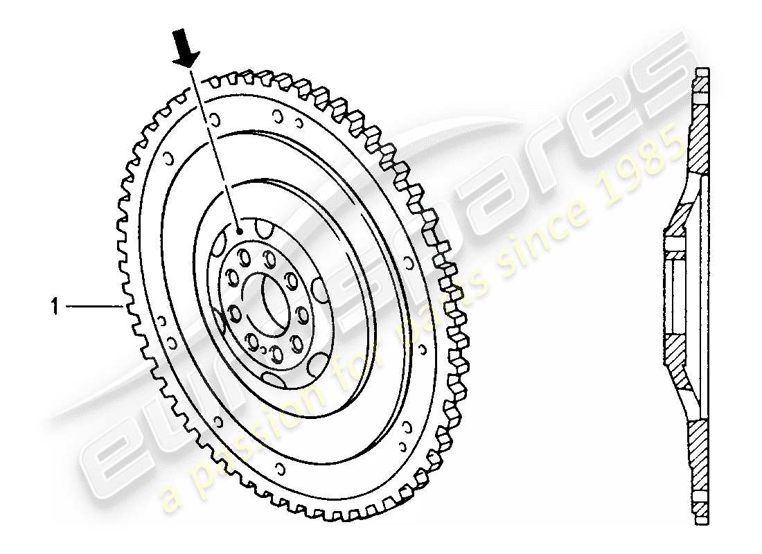 un diagrama de piezas del catálogo de piezas porsche 1995 (refurbished and exchange catalogue)