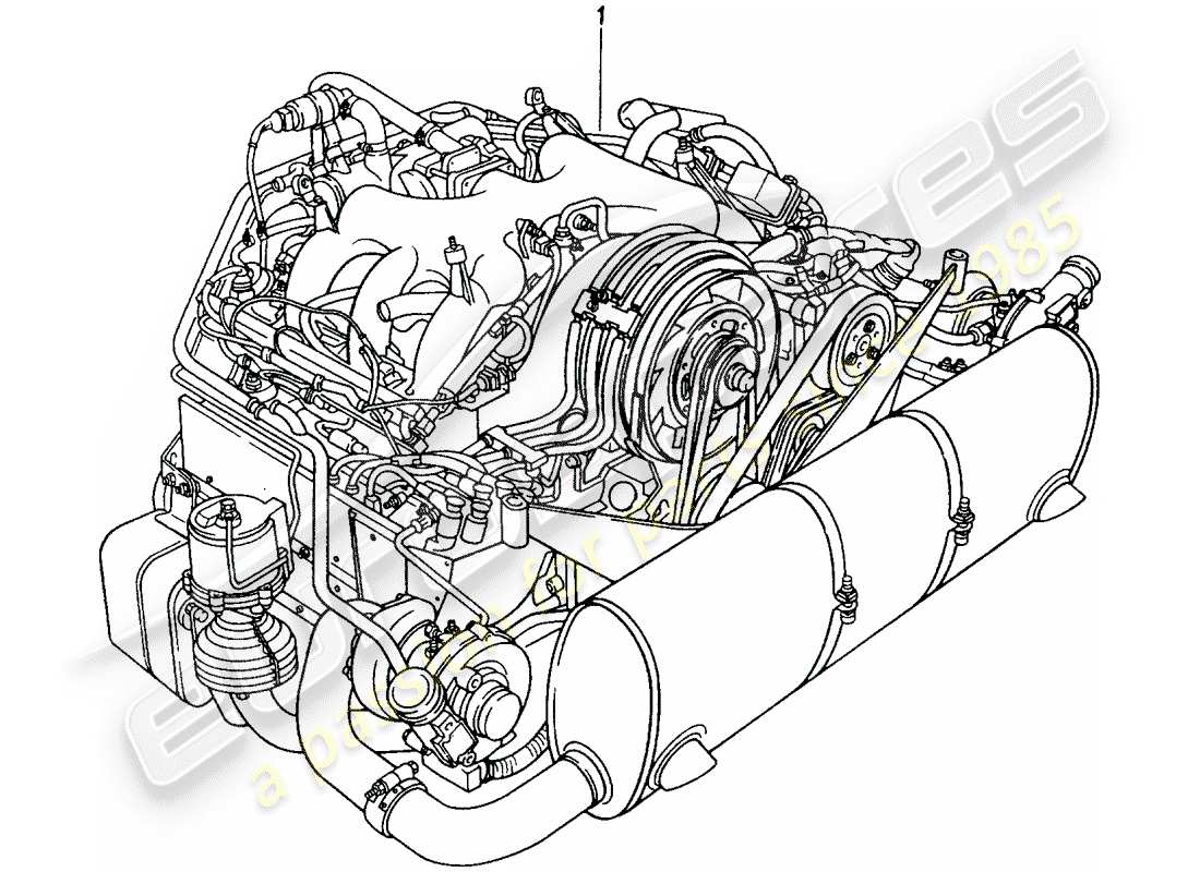 un diagrama de piezas del catálogo de piezas porsche 1978 (refurbished and exchange catalogue)