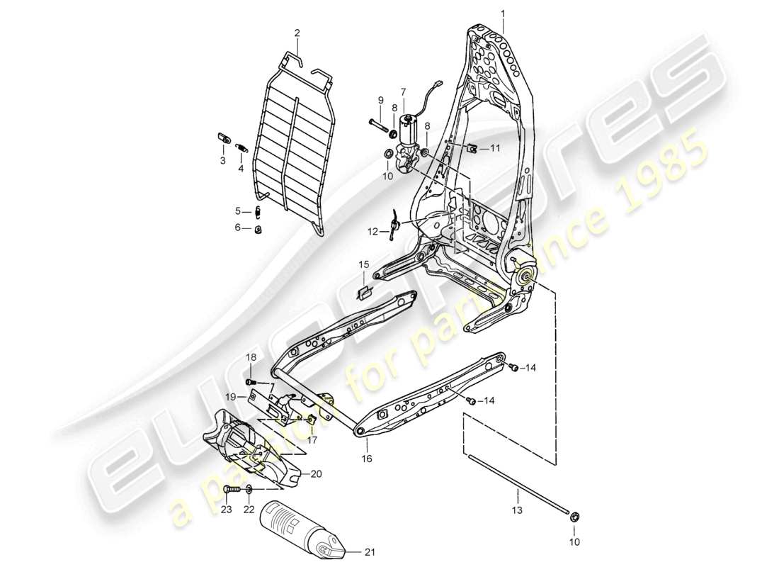 un diagrama de piezas del catálogo de piezas porsche 1997 (986 boxster)