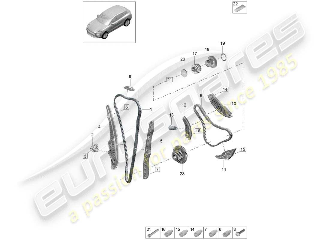 diagrama de pieza que contiene el número de pieza wht001396a