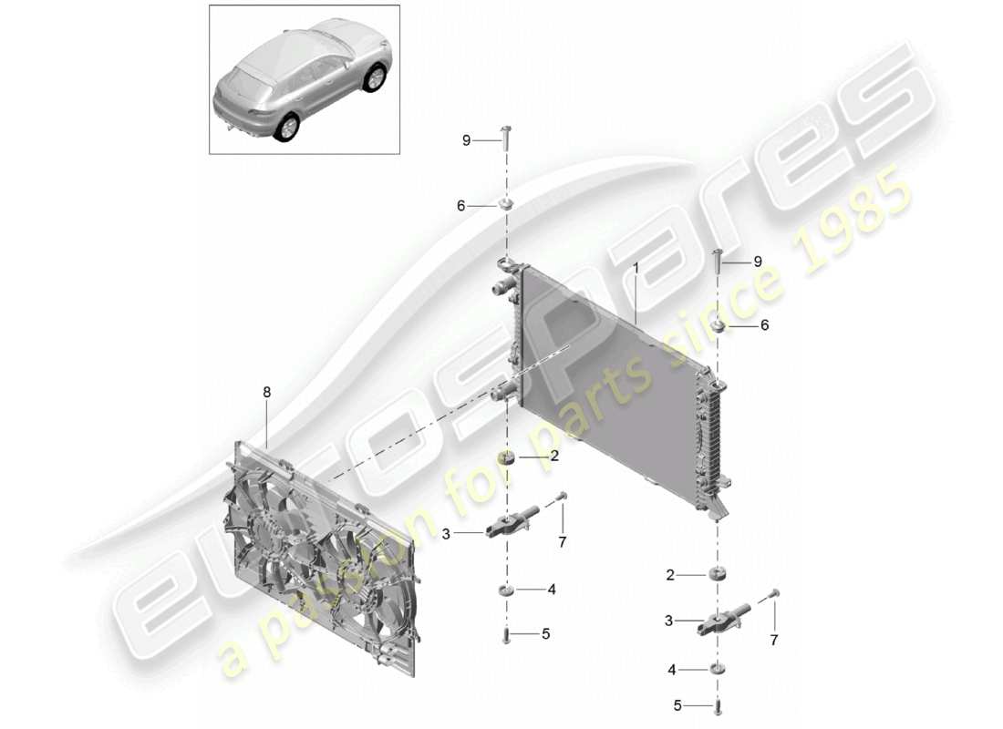 un diagrama de piezas del catálogo de piezas porsche 2017 (macan)