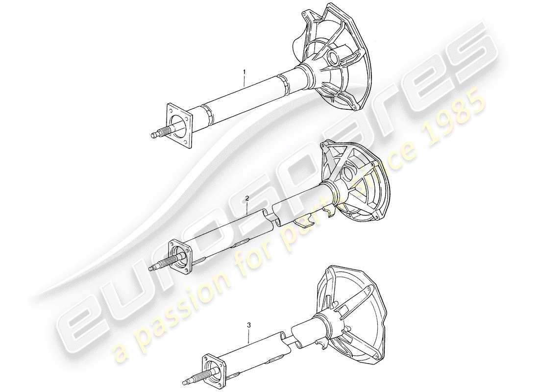 un diagrama de piezas del catálogo de piezas porsche 1969 (refurbished and exchange catalogue)