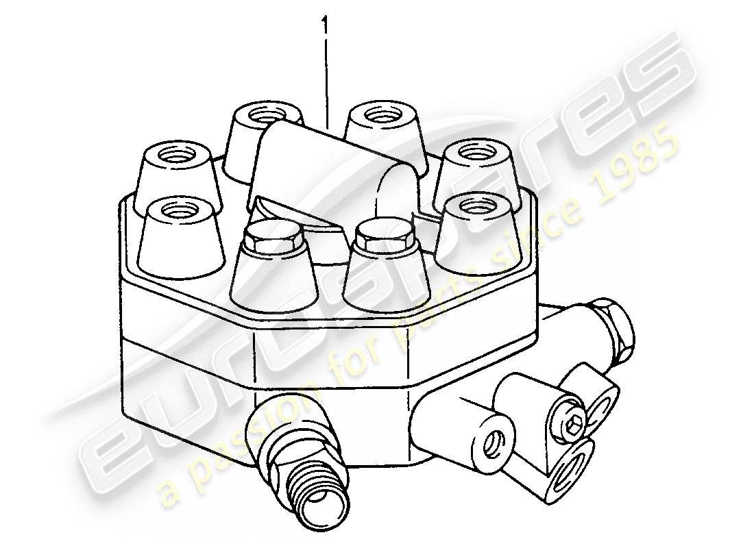un diagrama de piezas del catálogo de piezas porsche 1991 (refurbished and exchange catalogue)