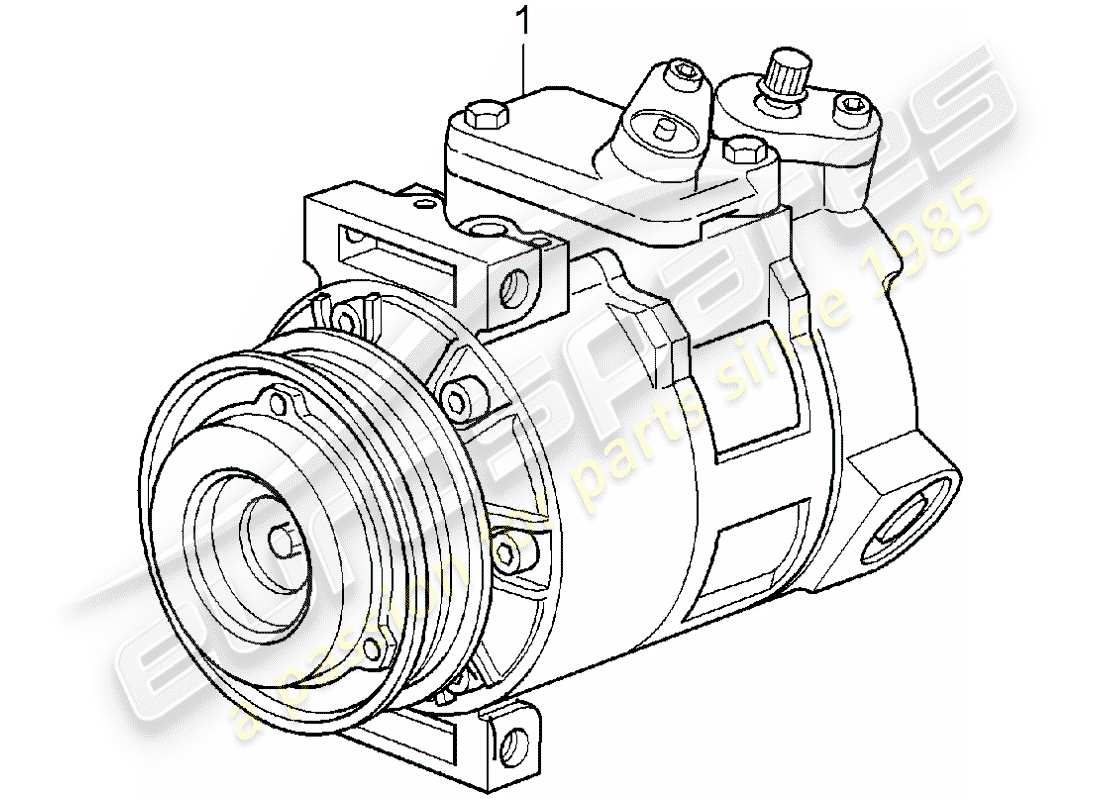 un diagrama de piezas del catálogo de piezas porsche 2010 (refurbished and exchange catalogue)