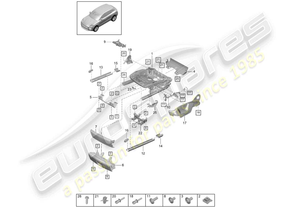 diagrama de pieza que contiene el número de pieza 95b881457c op1