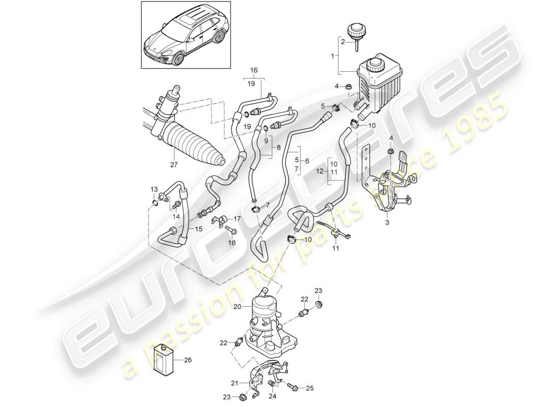 diagrama de pieza que contiene el número de pieza 95831496701