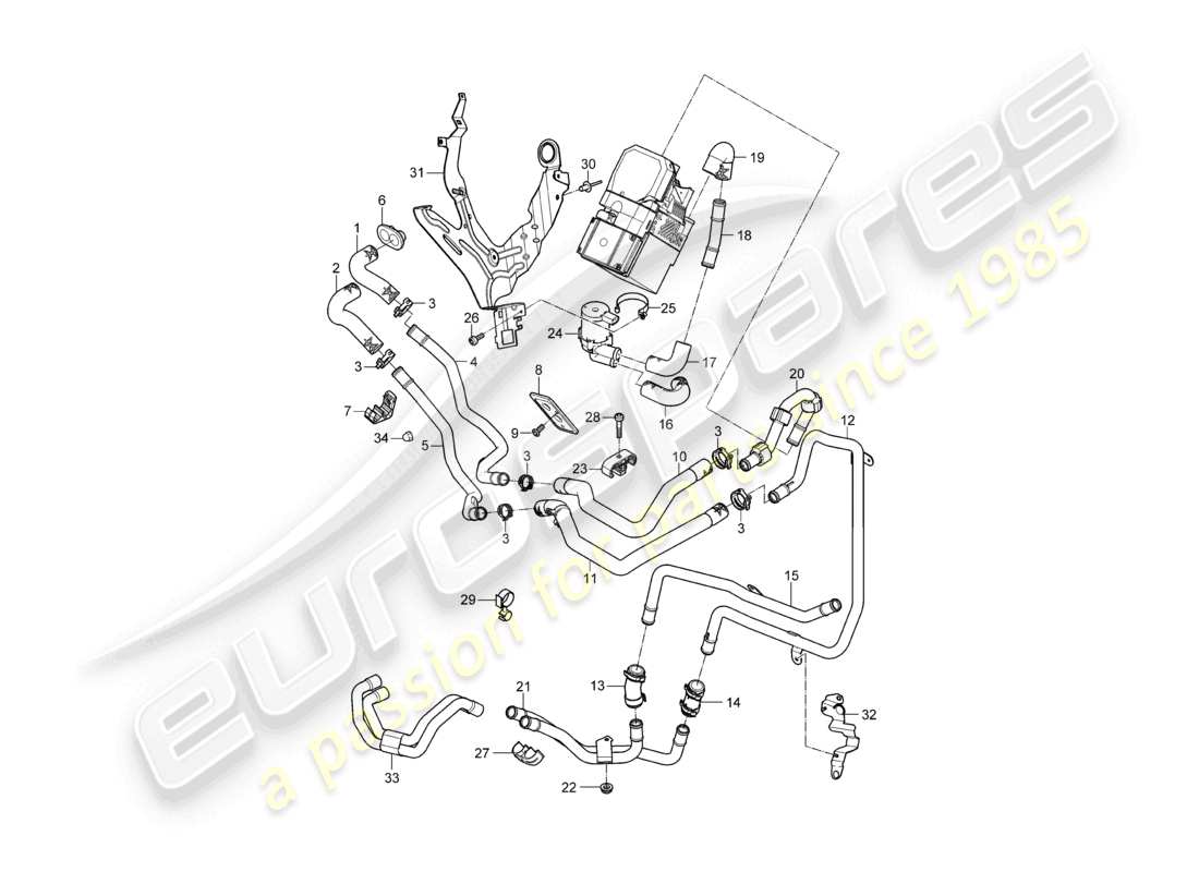 diagrama de pieza que contiene el número de pieza 95557292610
