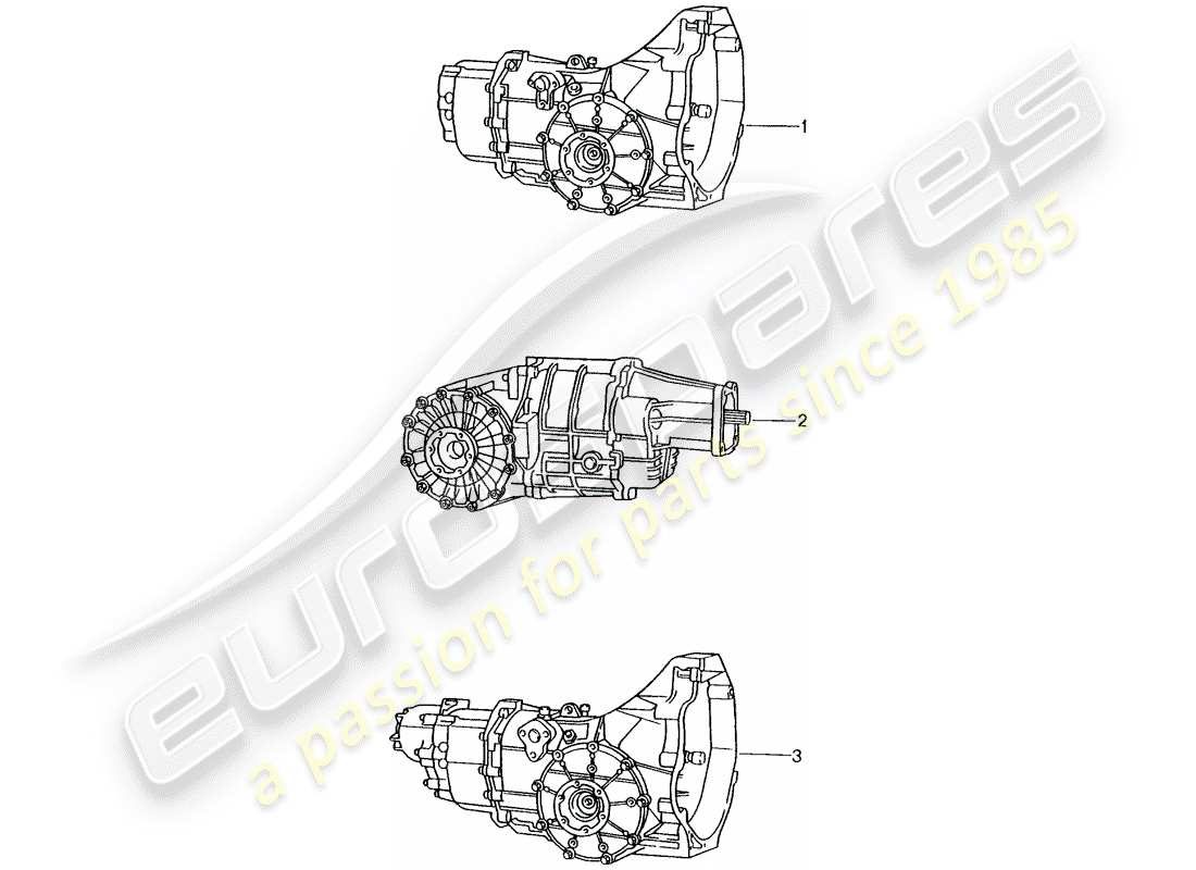 un diagrama de piezas del catálogo de piezas porsche 2008 (refurbished and exchange catalogue)