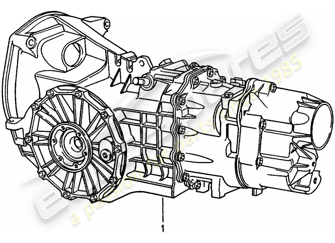 un diagrama de piezas del catálogo de piezas porsche 1989 (refurbished and exchange catalogue)