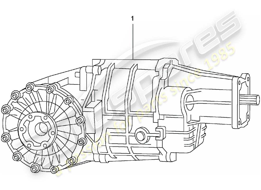 un diagrama de piezas del catálogo de piezas porsche 1987 (refurbished and exchange catalogue)