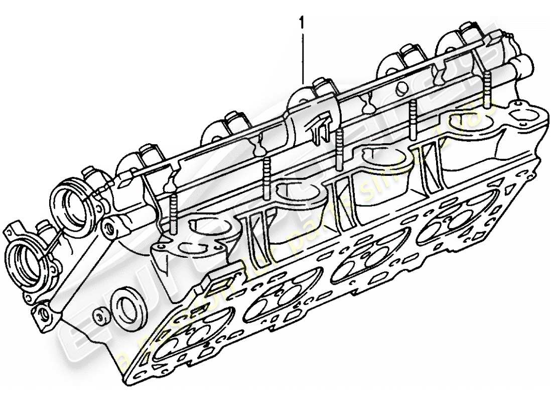 un diagrama de piezas del catálogo de piezas porsche 1984 (refurbished and exchange catalogue)