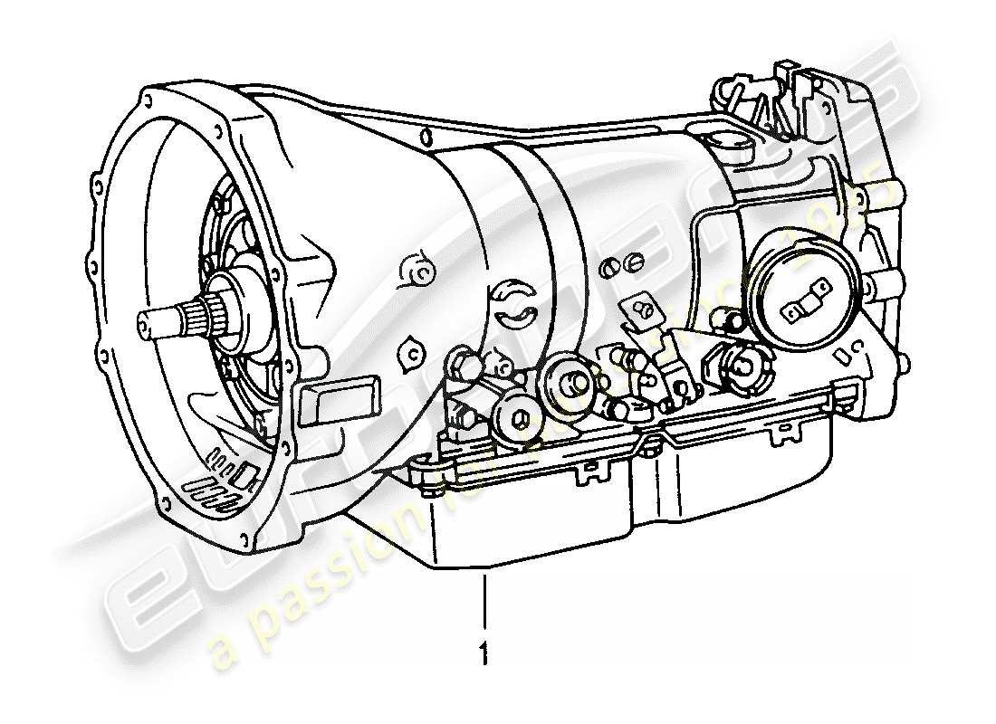 un diagrama de piezas del catálogo de piezas porsche 1994 (refurbished and exchange catalogue)