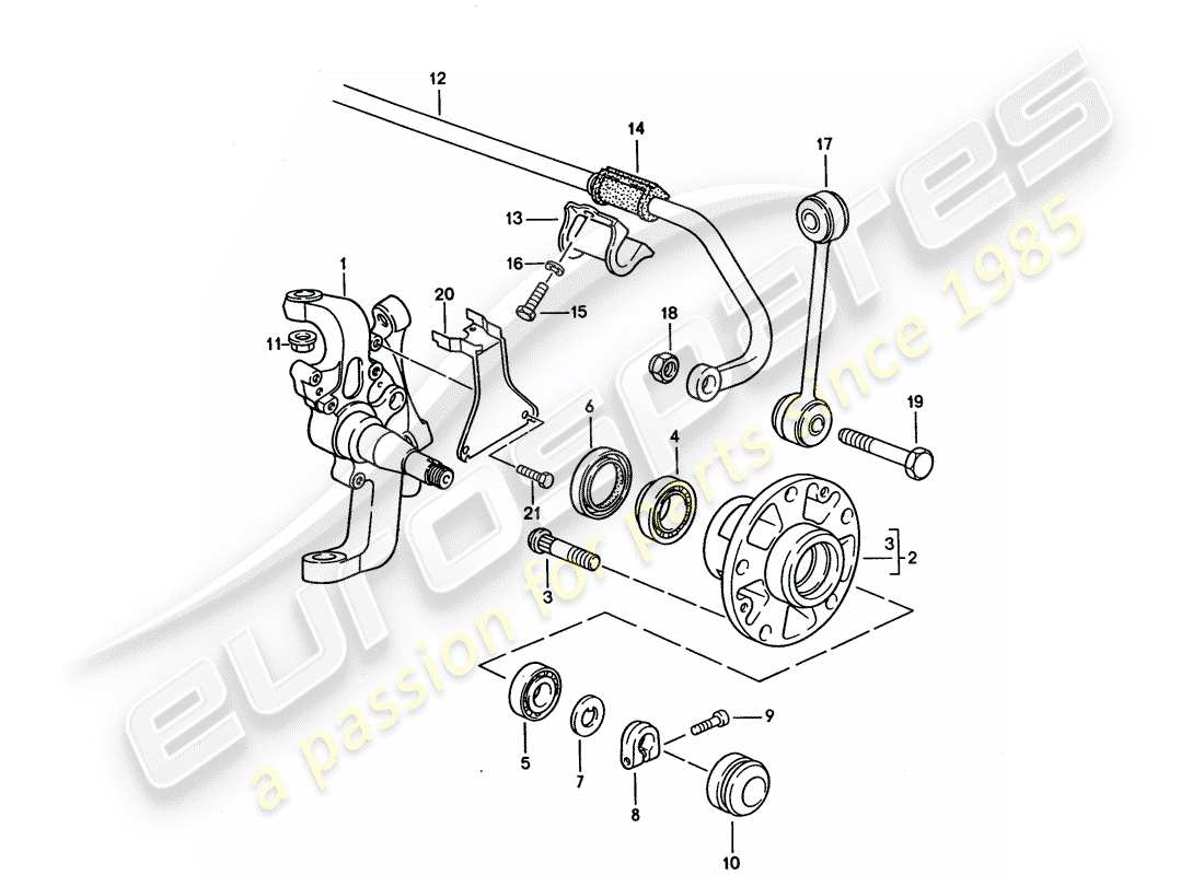 porsche 1993 (928) muñón de dirección - lubricantes diagrama de piezas