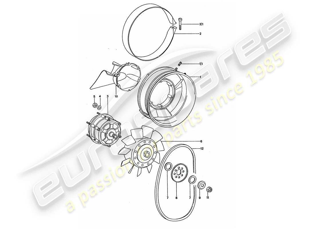 porsche 1977 (911 turbo) aire acondicionado diagrama de piezas