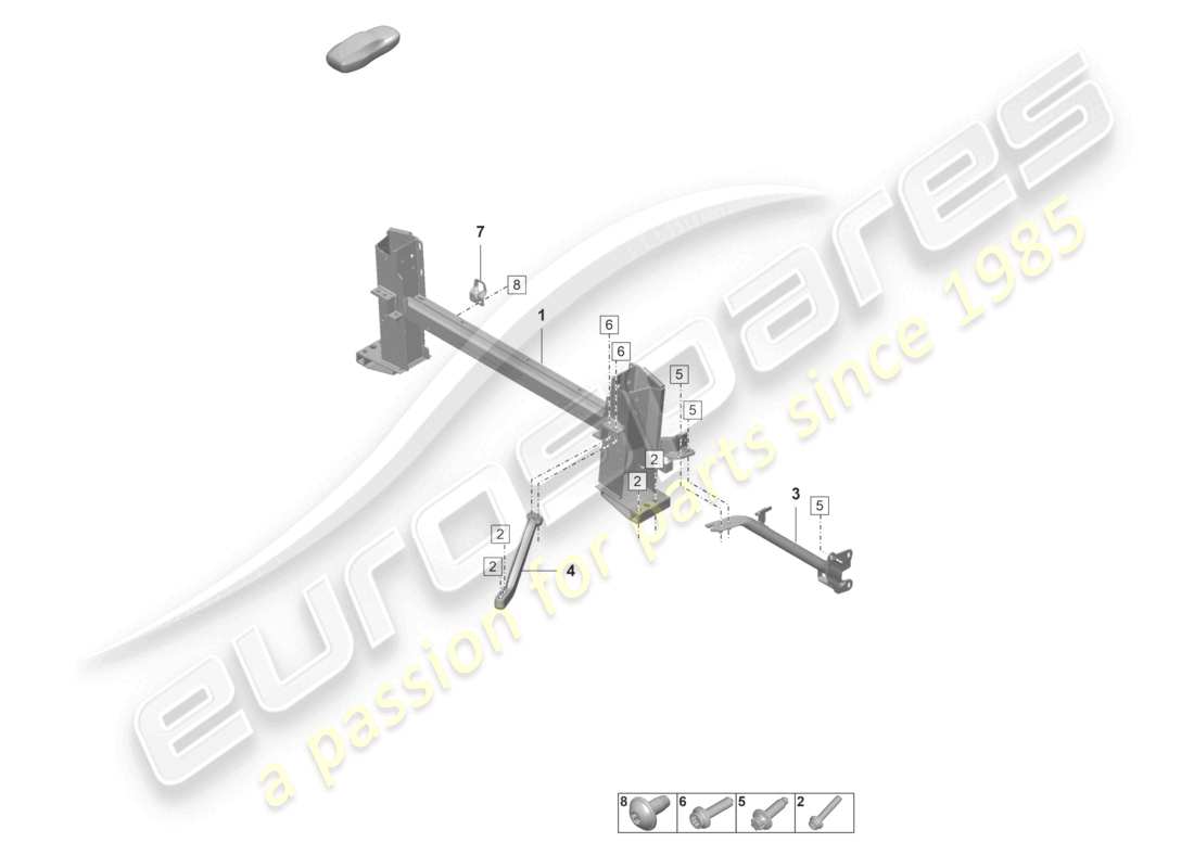 porsche 2019 (992-1) marco de retención y accesorios diagrama de piezas