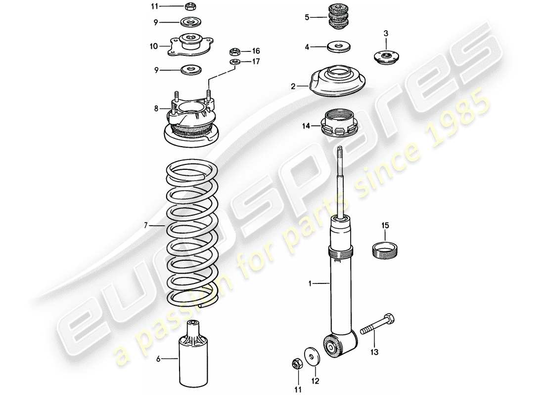 porsche 1983 (928) suspensión - eje delantero - f 92-es840 219>> - f 92-es849 567>> - d >> - mj 1985 diagrama de piezas