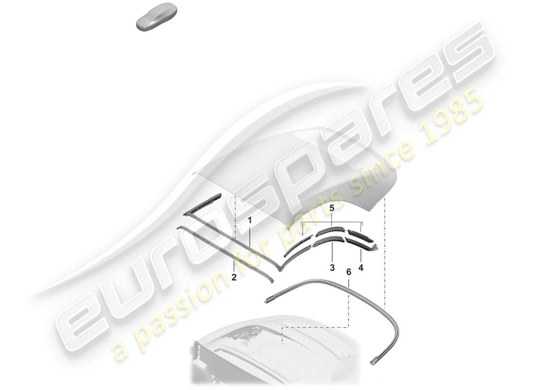 porsche 2019 (992-1) juntas diagrama de piezas