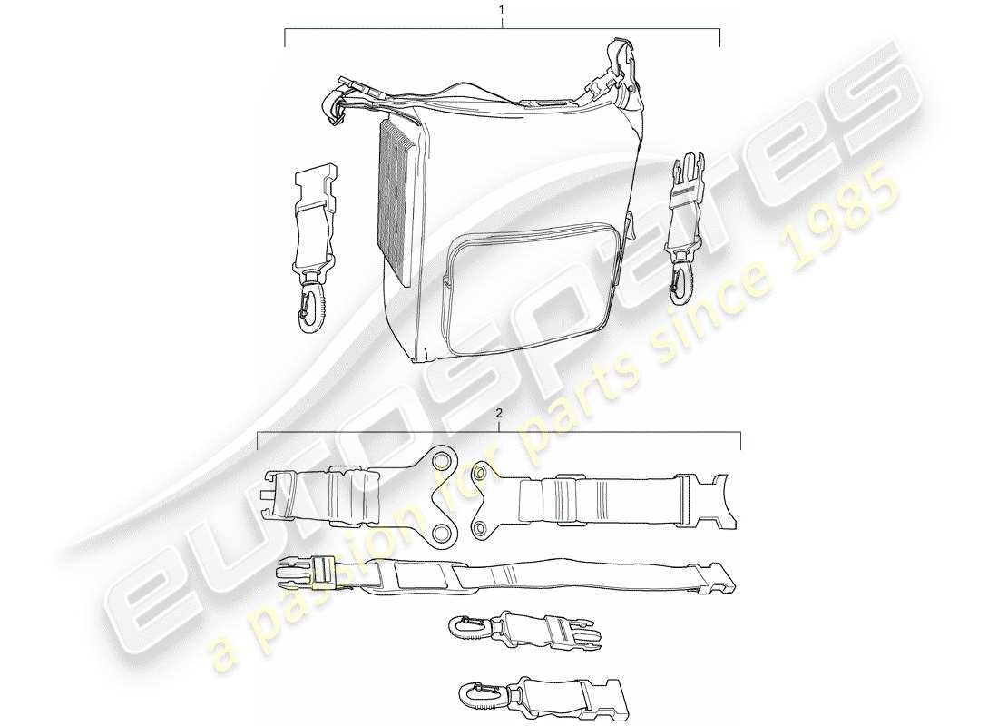 porsche 2016 (tequipment panamera) bolsa de refrigeración diagrama de piezas